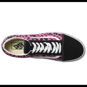 Vans Old Skool Pink&Black Leopard Print Skate Shoe